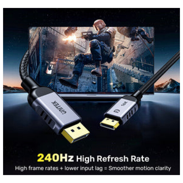 ⁦כבל Unitek Gaming 8K@120Hz DisplayPort 2.1 Cable - אורך 3 מטר⁩ – תמונה ⁦11⁩