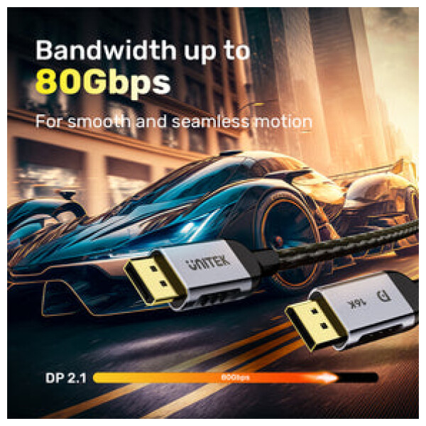 ⁦כבל Unitek Gaming 8K@120Hz DisplayPort 2.1 Cable - אורך 3 מטר⁩ – תמונה ⁦14⁩
