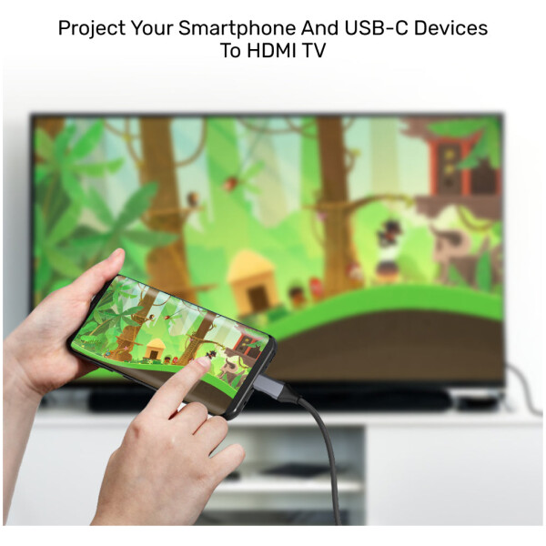 ⁦כבל Unitek 4K 60Hz USB-C to HDMI 2.0 Cable - אורך 1.8 מטר⁩ – תמונה ⁦4⁩