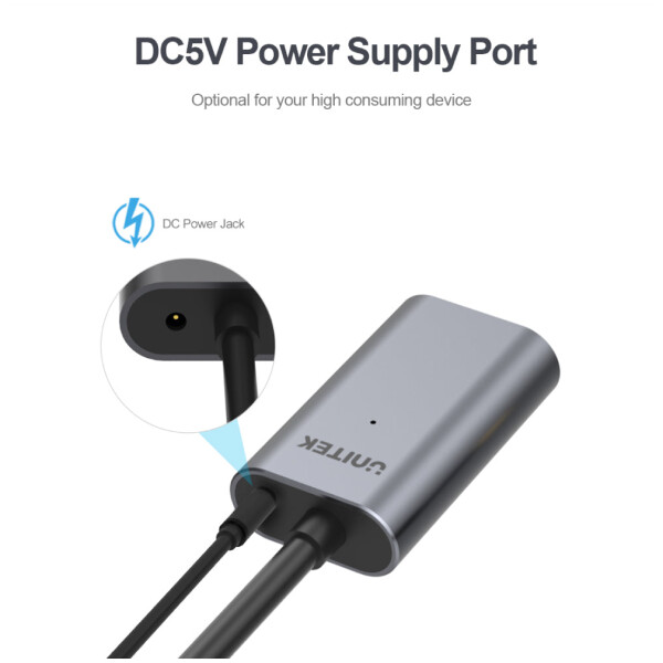 ⁦כבל מאריך אקטיבי Unitek USB 3.0 Extension Cable - אורך 5 מטר⁩ – תמונה ⁦8⁩