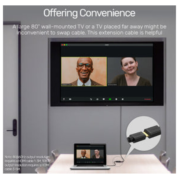 ⁦כבל מאריך Unitek HDMI 2.0 4K@60Hz - אורך 2 מטר⁩ – תמונה ⁦12⁩