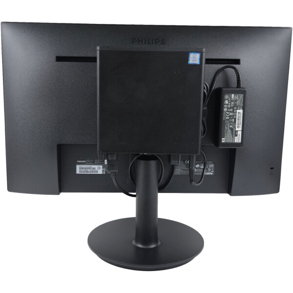 ⁦ערכת מחשב משולב עם מסך - מסך חדש Philips 24" + מחשב מוחדש HP 800 G3 Mini i5-6th 16GB 240GB SSD Windows 10 Pro כולל מקלדת ועכבר אלחוטיים⁩ – תמונה ⁦3⁩