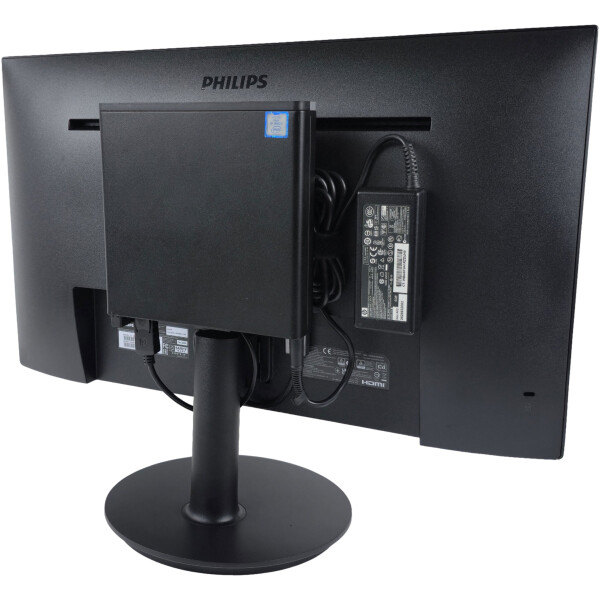 ⁦ערכת מחשב משולב עם מסך - מסך חדש Philips 24" + מחשב מוחדש HP 800 G3 Mini i5-6th 16GB 240GB SSD Windows 10 Pro כולל מקלדת ועכבר אלחוטיים⁩ – תמונה ⁦4⁩