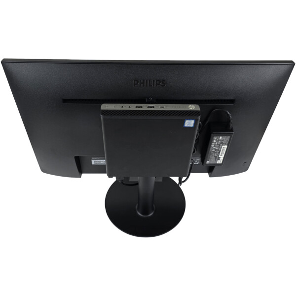 ⁦ערכת מחשב משולב עם מסך - מסך חדש Philips 24" + מחשב מוחדש HP 800 G3 Mini i5-6th 16GB 240GB SSD Windows 10 Pro כולל מקלדת ועכבר אלחוטיים⁩ – תמונה ⁦7⁩