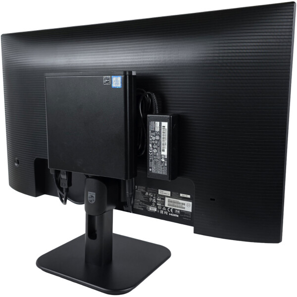 ⁦ערכת מחשב משולב עם מסך - מסך חדש Philips 27" + מחשב מוחדש HP 800 G9 Mini i5-13th 16GB 256GB SSD Windows 11 Pro כולל מקלדת ועכבר אלחוטיים⁩ – תמונה ⁦5⁩