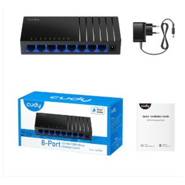 ⁦סוויטש רשת Cudy 8 Port Ethernet Switch 1000Mbps GS108D-IL⁩ – תמונה ⁦3⁩