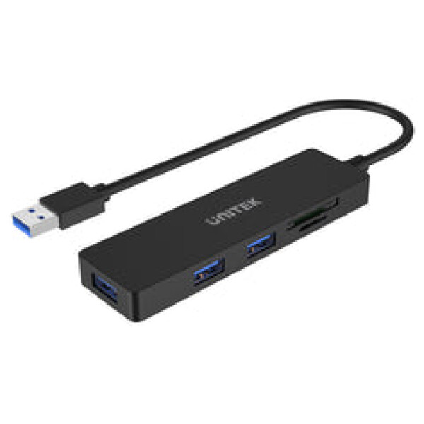 ⁦מפצל + קורא כרטיסי זכרון Unitek uHUB Q4+ 5-in-1 USB 3.0 Hub with Dual Card Reader⁩ – תמונה ⁦9⁩