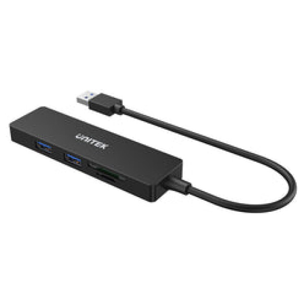 ⁦מפצל + קורא כרטיסי זכרון Unitek uHUB Q4+ 5-in-1 USB 3.0 Hub with Dual Card Reader⁩ – תמונה ⁦11⁩