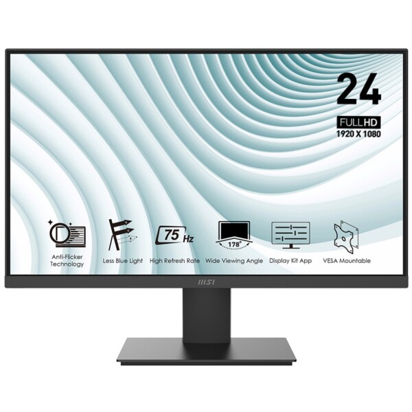 מסך מחשב MSI PRO MP241X 23.8" 75Hz FHD 1920*1080 4ms 16:9 VESA,HDMI,VGA