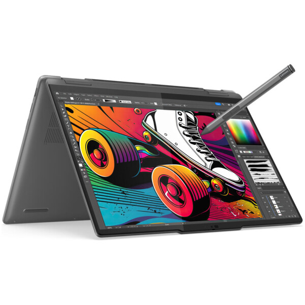 ⁦Lenovo Yoga 7 14IML9 2-IN-1 Core™ Ultra 5 125U 512GB SSD 16GB 14" WUXGA (1920x1200) TOUCHSCREEN WIN11 IR Webcam STORM GREY Backlit Keyboard FP Reader⁩ – תמונה ⁦7⁩