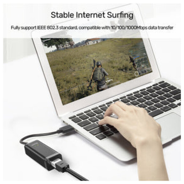 ⁦מתאם Unitek USB 3.0 to Gigabit Ethernet Adapter - שחור⁩ – תמונה ⁦10⁩