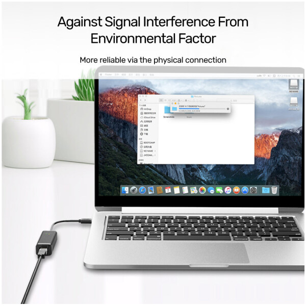⁦מתאם Unitek USB 3.0 to Gigabit Ethernet Adapter - שחור⁩ – תמונה ⁦5⁩