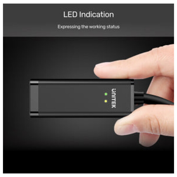⁦מתאם Unitek USB 3.0 to Gigabit Ethernet Adapter - שחור⁩ – תמונה ⁦12⁩
