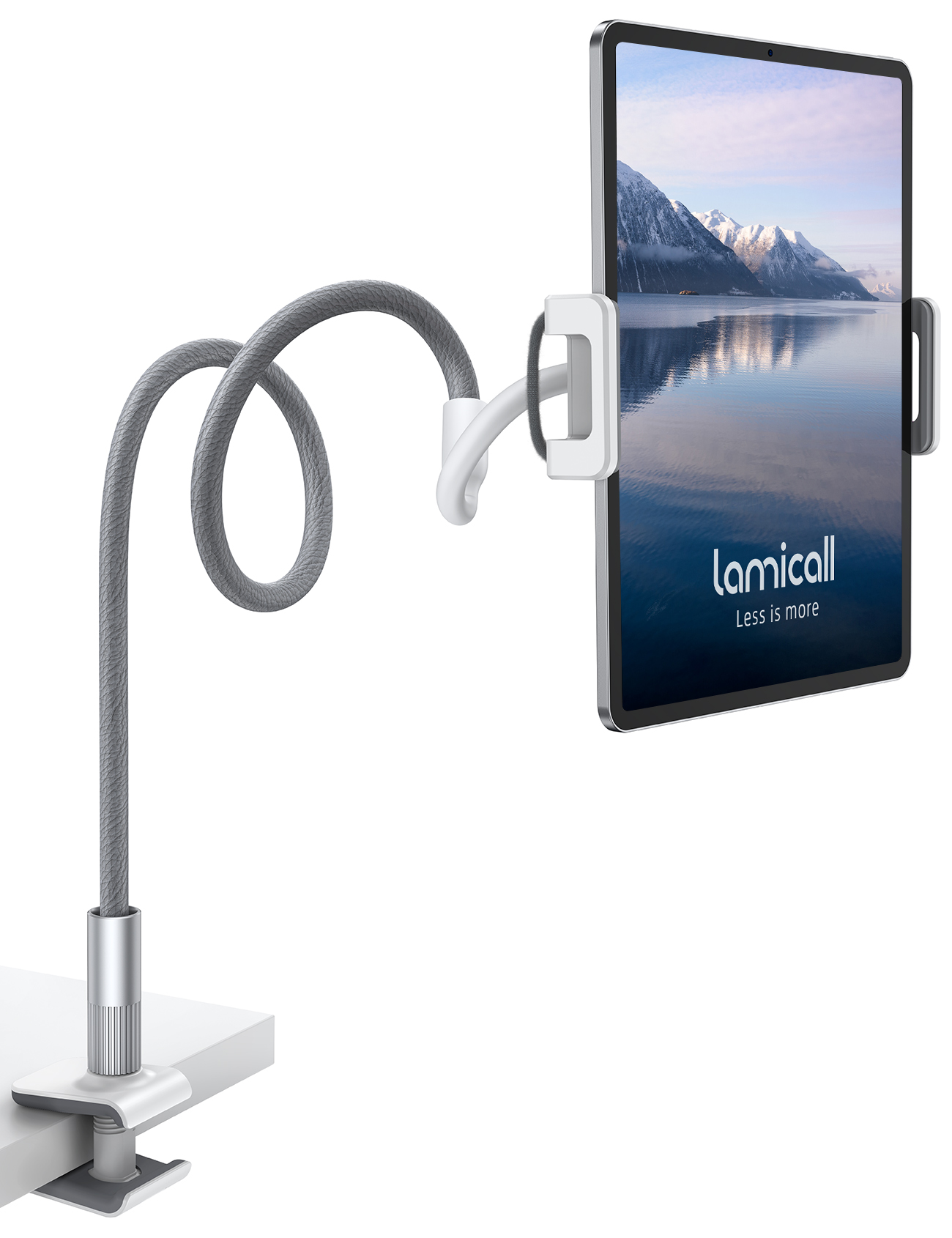 מתקן שולחני גמיש לטאבלט Lamicall Gooseneck Tablet Holder LS02 - אפור