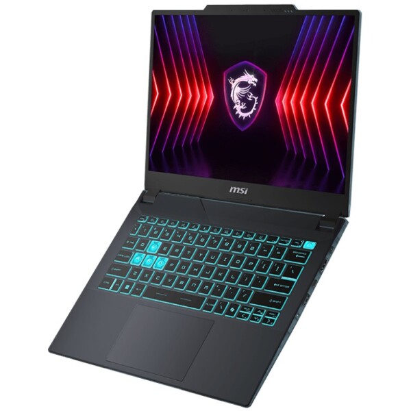 ⁦מחשב נייד MSI CYBORG 14 A13UCX-095 GAMING 14" (1920x1200) 144Hz Core™ i5-13420H 16GB 512GB SSD Windows 11 Pro NVIDIA® RTX 2050 4096MB TRANSLUCENT BLACK Backlit Keyboard⁩ – תמונה ⁦2⁩