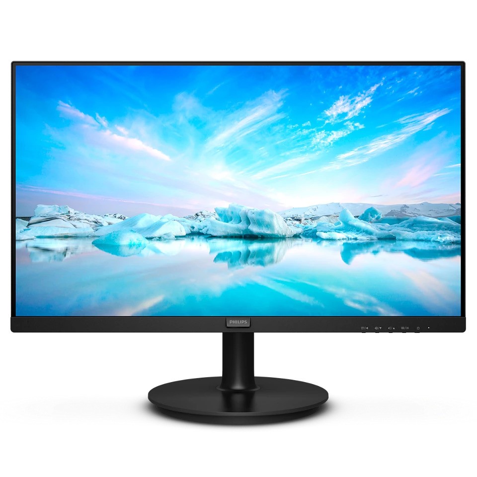 מסך מחשב Philips Led IPS 241V8LAB 23.8" Full HD (1920*1080) VGA/HDMI 1ms + VESA עם רמקולים מובנים, צבע שחור
