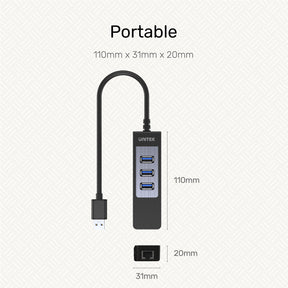 Unitek 4-in-1 USB 3.0 Ethernet Hub – תמונה 12