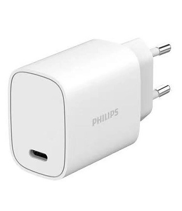 מטען קיר Philips 20W PD USB Type C - לבן