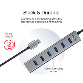 מפצל USB עם ספק כוח Unitek 7 Ports Powered USB 3.0 Hub – תמונה 13