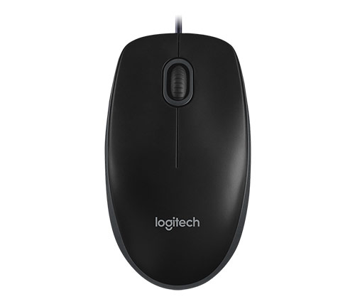 עכבר חוטי אופטי Logitech B100 שחור