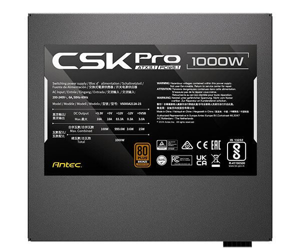 ספק כוח חצי מודולארי ANTEC CSK 1000 PRO ATX3.1 Rdy Semi-Modular 80Plus Bronze – תמונה 4