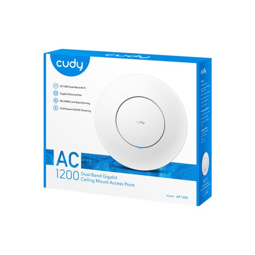 נקודת גישה לתקרה Cudy AP1300 Dual Band Gigabit Ceiling