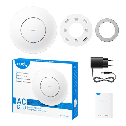 נקודת גישה לתקרה Cudy AP1300 Dual Band Gigabit Ceiling – תמונה 2