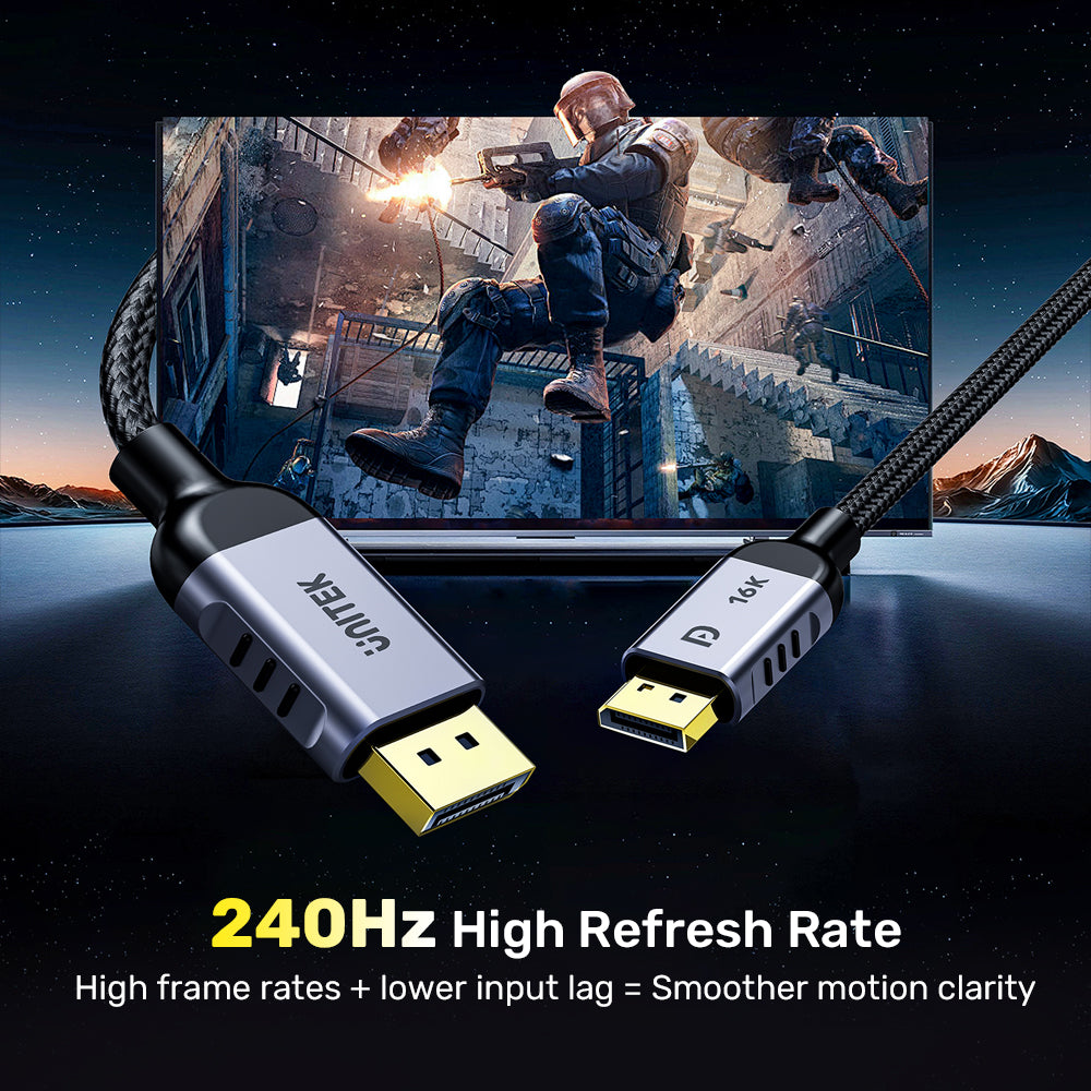 כבל Unitek Gaming 8K@120Hz DisplayPort 2.1 Cable - אורך 2 מטר – תמונה 3