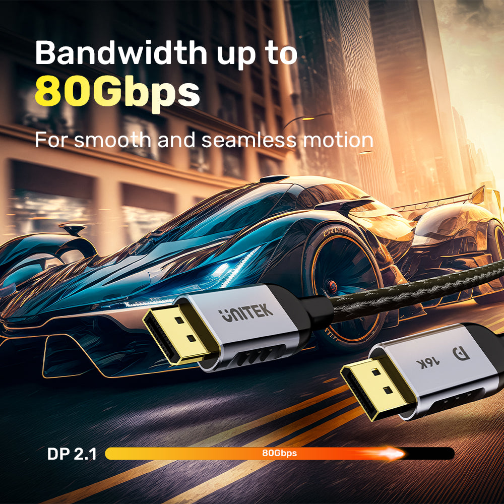 כבל Unitek Gaming 8K@120Hz DisplayPort 2.1 Cable - אורך 2 מטר – תמונה 6