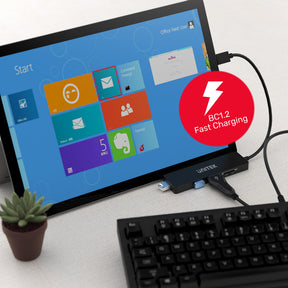 מפצל + קורא כרטיסי זכרון Unitek uHUB Q4+ 5-in-1 USB 3.0 Hub with Dual Card Reader – תמונה 16