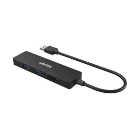 מפצל + קורא כרטיסי זכרון Unitek uHUB Q4+ 5-in-1 USB 3.0 Hub with Dual Card Reader – תמונה 11
