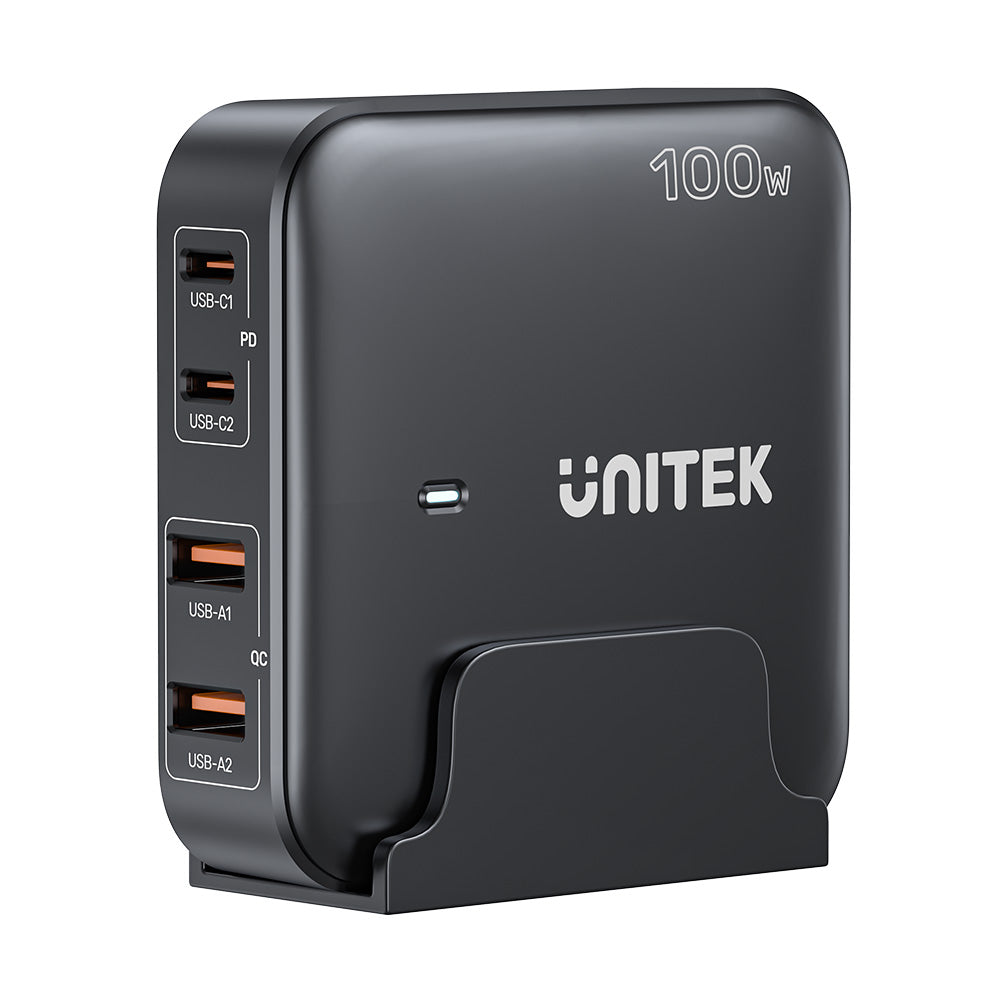 תחנת הטענה Unitek 100W Desktop GaN Charging Station (מתאים גם למחשב נייד בType C)