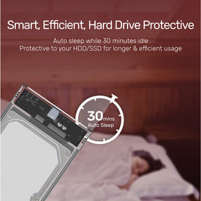 מארז שקוף לדיסק Unitek DiskGuard Limpid R USB-C to SATA6G 2.5 HDD/SSD HDD & SSD Enclosure – תמונה 20