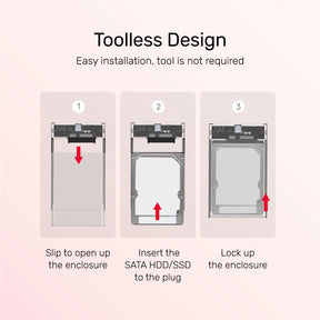 מארז שקוף לדיסק Unitek DiskGuard Limpid R USB-C to SATA6G 2.5 HDD/SSD HDD & SSD Enclosure – תמונה 23