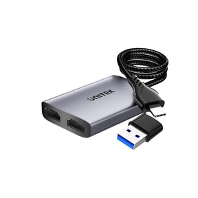 מתאם עם פיצול ל2 מסכים Unitek USB C/A Dual HDMI Adapter – תמונה 10