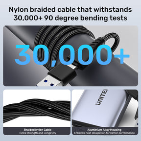 מתאם עם פיצול ל2 מסכים Unitek USB C/A Dual HDMI Adapter – תמונה 15