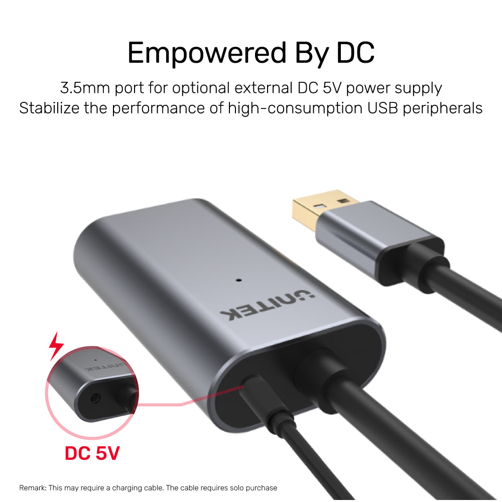 כבל מאריך אקטיבי Unitek USB 2.0 Extension Cable - אורך 5 מטר – תמונה 5