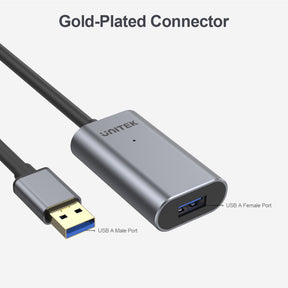 כבל מאריך אקטיבי Unitek USB 3.0 Extension Cable - אורך 10 מטר – תמונה 16
