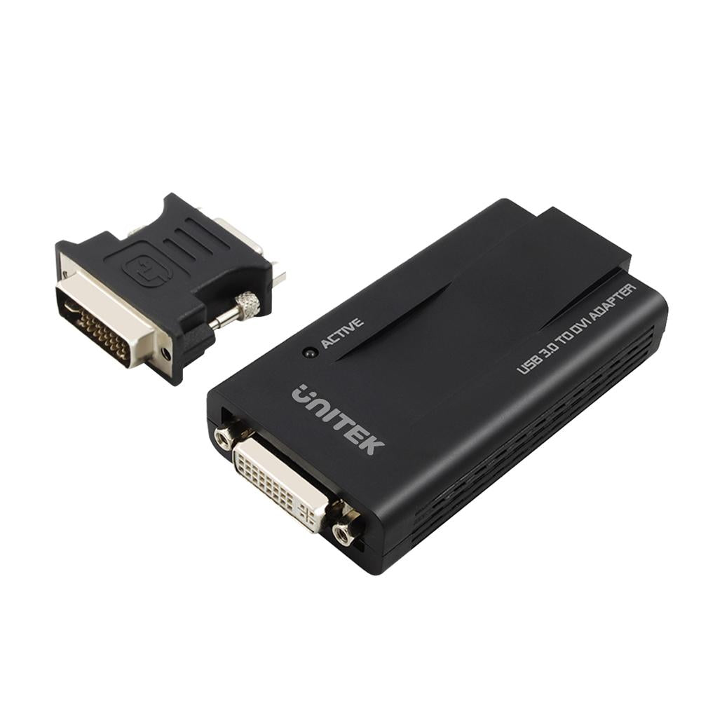 מתאם Unitek USB 3.0 to DVI Adapter plus DVI to VGA Adapter