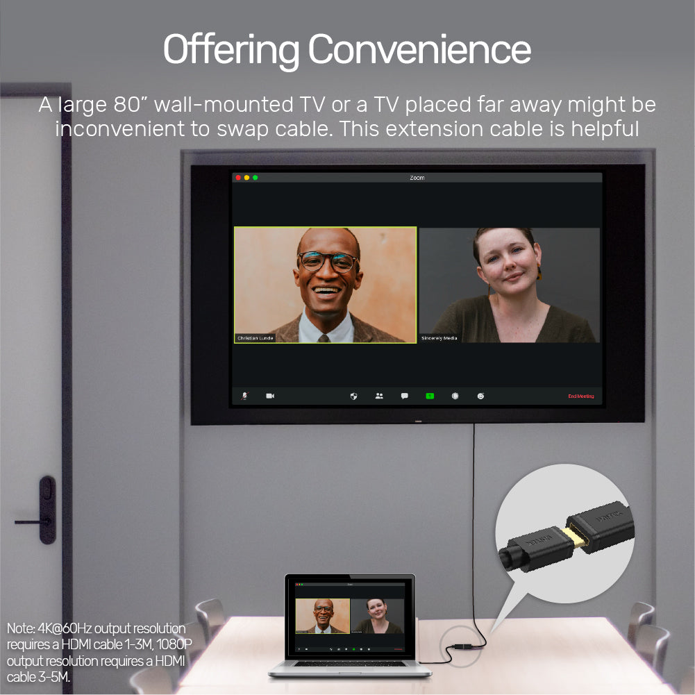 כבל מאריך Unitek HDMI 2.0 4K@60Hz - אורך 2 מטר – תמונה 3