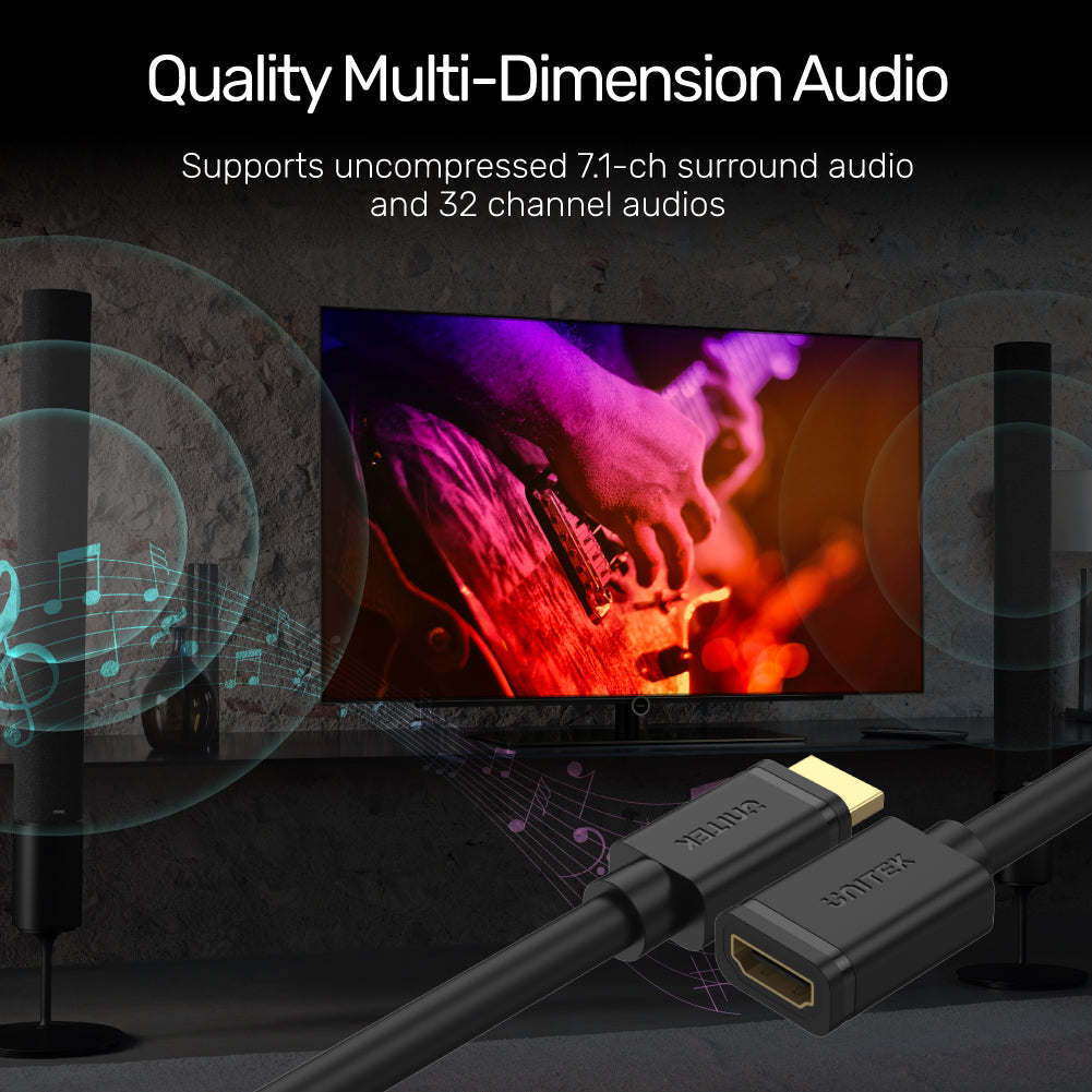 כבל מאריך Unitek HDMI 2.0 4K@60Hz - אורך 2 מטר – תמונה 8