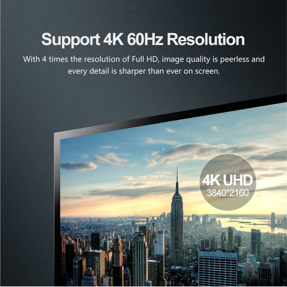 Unitek 4K 60Hz DisplayPort 1.2 Cable (1440p@144Hz, 1080p@240Hz) – תמונה 4