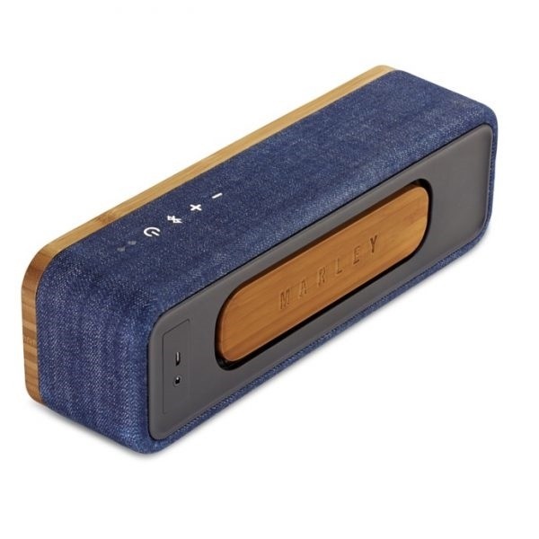 רמקול בלוטות נייד Marley Get Together Mini - עץ במבוק בשילוב עם ג'ינס כחול – תמונה 3