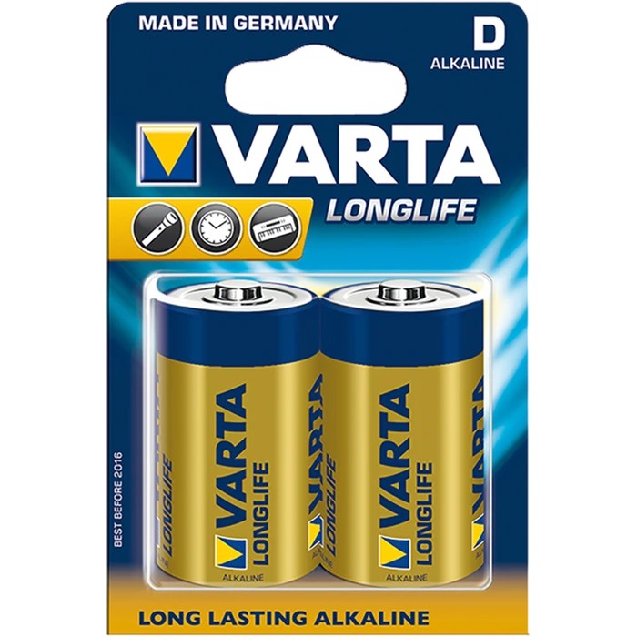 מארז 2 סוללות VARTA LR06 ALKALINE D