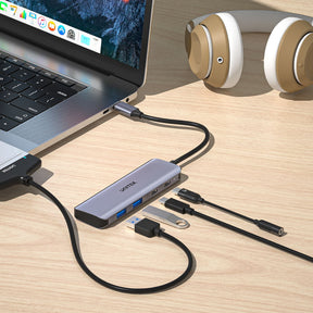 מפצל Unitek uHUB Q4 Next USB-C HUB - to 2x Type C + 2x USB 3.0 – תמונה 12