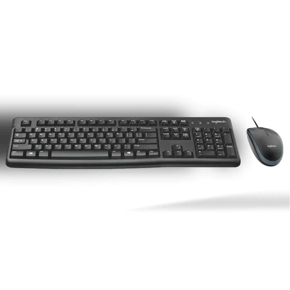 סט חוטי מקלדת ועכבר Logitech MK120 - צבע שחור, עברית/אנגלית – תמונה 4