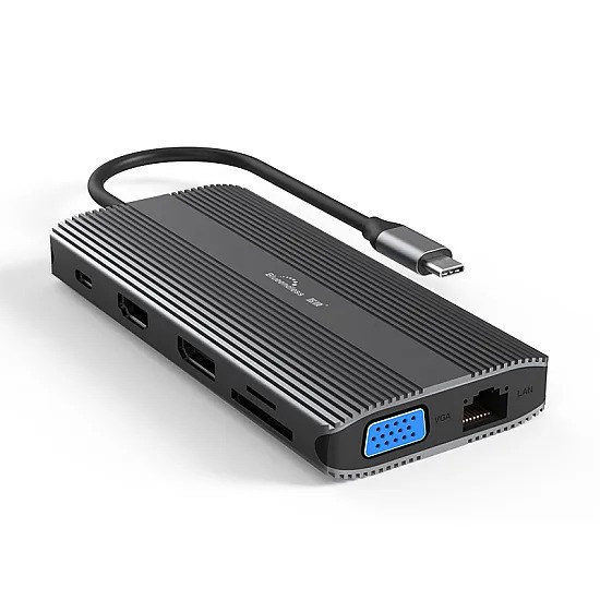 ת. עגינה Blueendless HP1201 Type C to DP/HDMI+VGA, ללא ספק