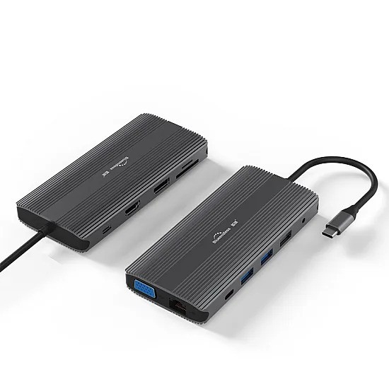 ת. עגינה Blueendless HP1201 Type C to DP/HDMI+VGA, ללא ספק – תמונה 3