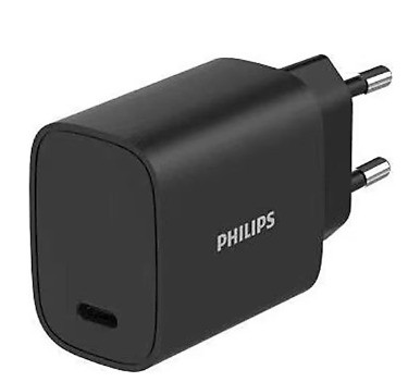 מטען קיר Philips 20W PD USB Type C - שחור